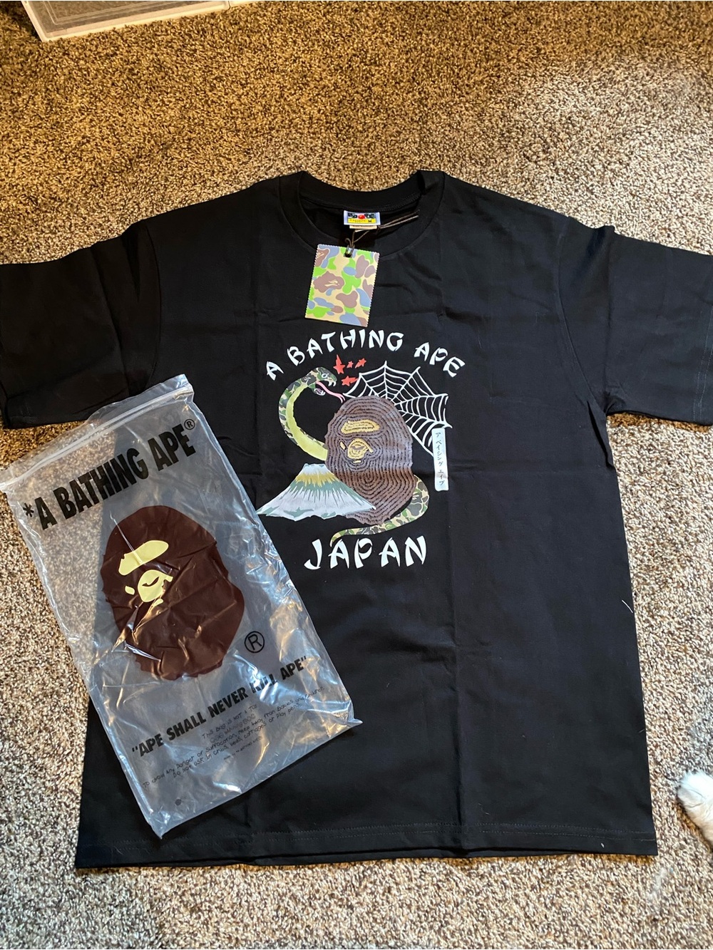 Bape Black Japan Graphic Short Sleeve Tee